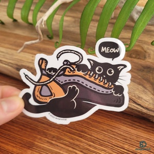 Meow My Climbing Shoes Kiss-cut vinyl sticker met glanzende coating | Rotsklimmen
