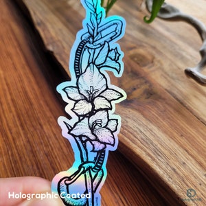 Gladiolus Strength Glossy Coated Kiss-cut Vinyl Sticker / Escalada en roca