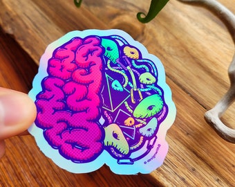 Climber's Brain Kiss-cut Vinyl Sticker | Rock Climbing | Bouldering