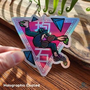 Bouldering in Progress Glossy Coated Kiss-cut Vinyl Sticker | Rock Climbing