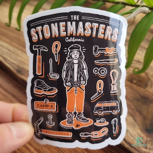 The Stonemasters California Glossy Coated Kiss-cut Vinyl Stickers | Rock Climbing