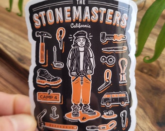 The Stonemasters California Glossy Coated Kiss-cut Vinyl Stickers | Rock Climbing