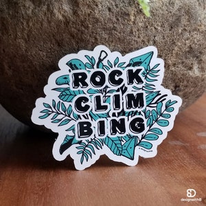 Pegatina de vinilo cortada en roca Kiss-cut / Bouldering