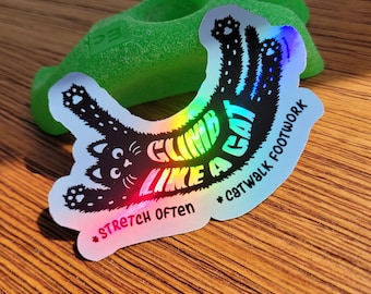 Climb Like A Cat Kiss-Cut Vinyl Sticker | Rock Climbing | Bouldering