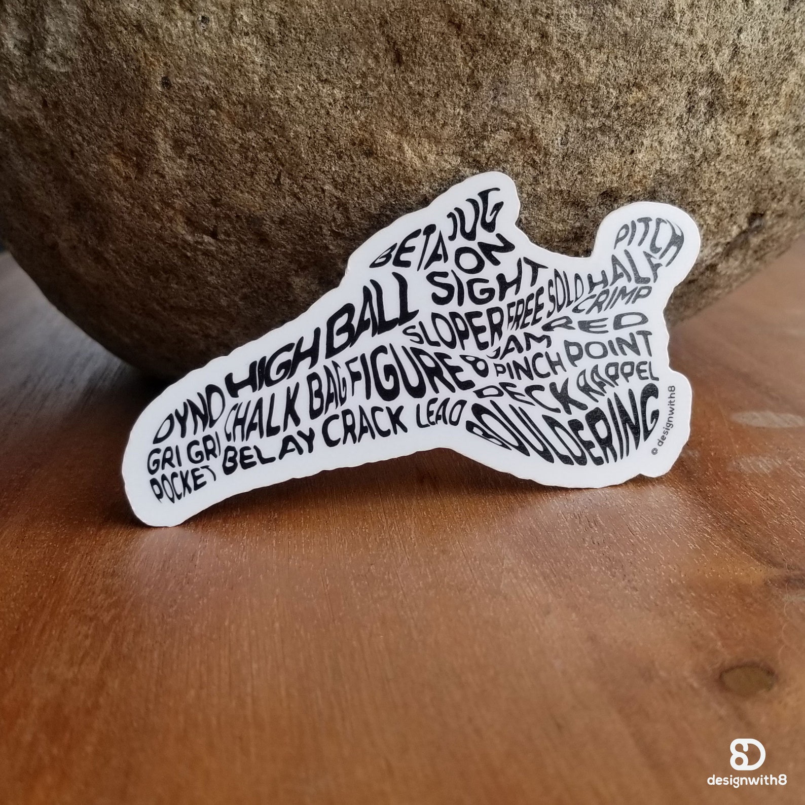 Climbing Shoes Climbing Lingo Kisscut Sticker Rock Climbing Etsy