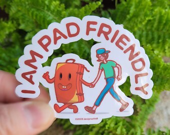 I am Pad Friendly Glossy Coated Kiss-cut Vinyl Sticker | Rock Climbing