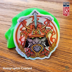 Ice Climbing Samurai Kiss-cut Sticker | Rock Climbing