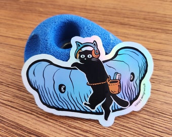 Hoe je een JUG vasthoudt als kat (tekst verwijderd) Kiss-cut vinylsticker | Rotsklimmen