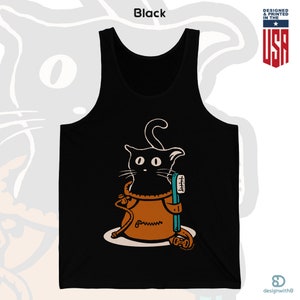 Cat in a Chalk Bag Unisex Jersey Tank | RocK Climbing