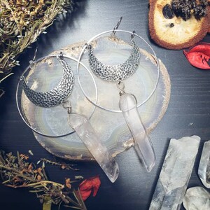 Isolde earrings with Rose Quartz