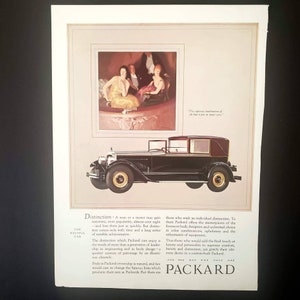 Vintage 1920er Auto Print Werbung