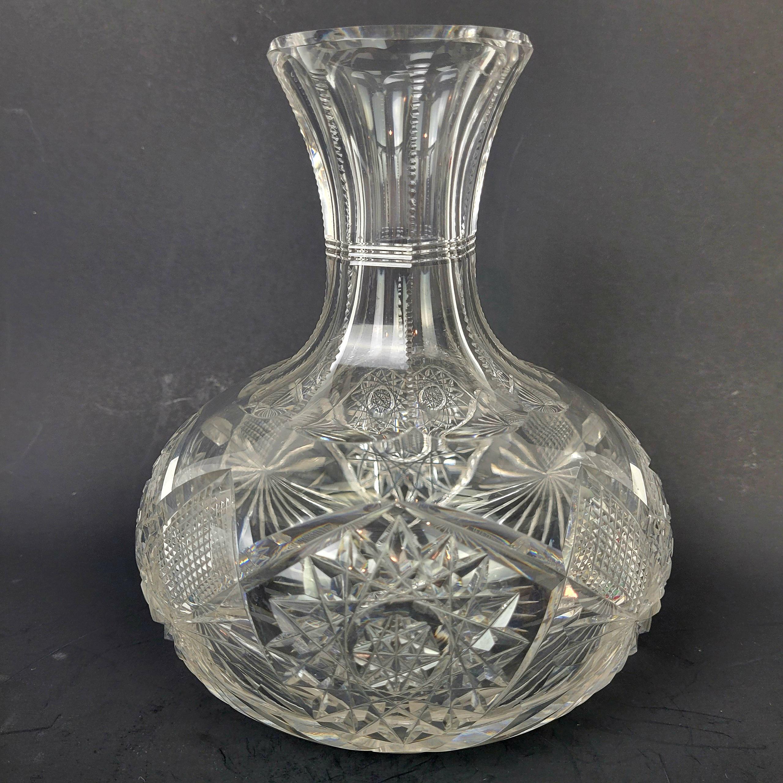American Brilliant Cut Crystal Decanter - Etsy display picture 1