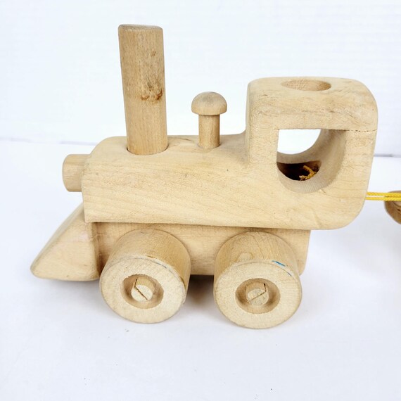 Vintage 70s 1971~oregon Wooden Toy Company Train~4 Piece Set