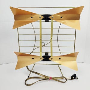 Antena telewizyjna UHF z miedzi i drutu, kanał analogowy, MCM, Atomic, Sputnik, Bowtie