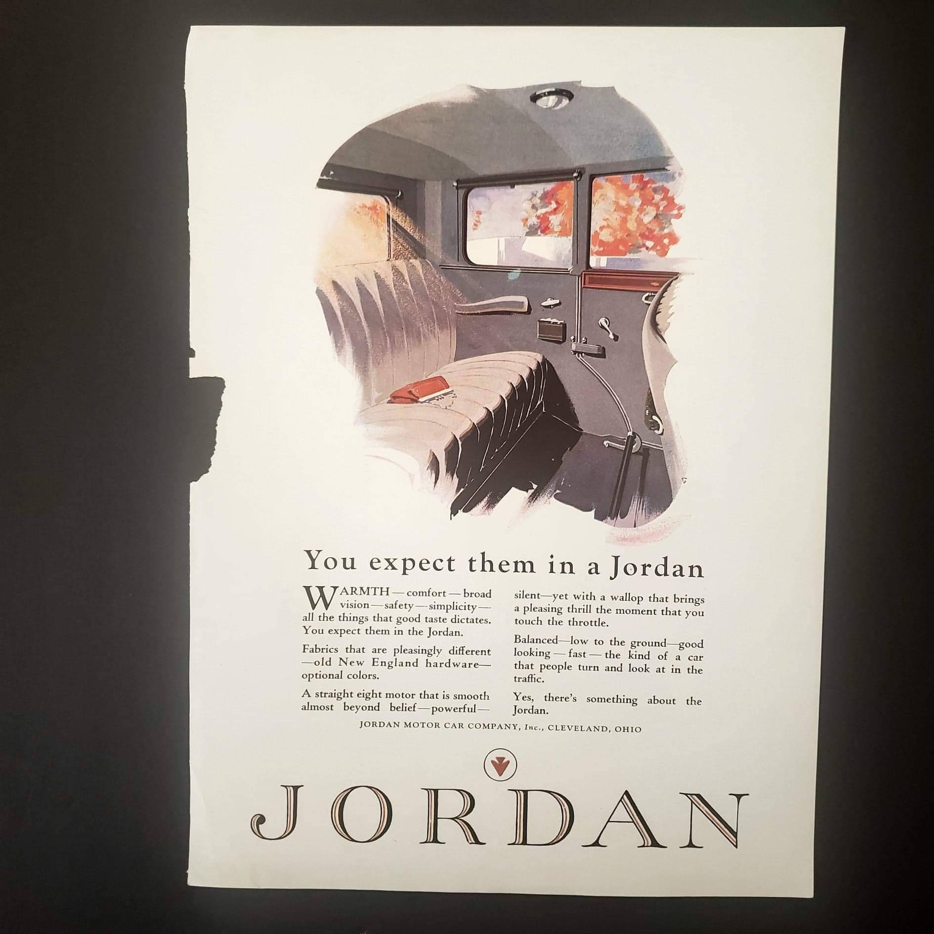 Vintage 1920s Jordan Motors Car Print Ad Etsy