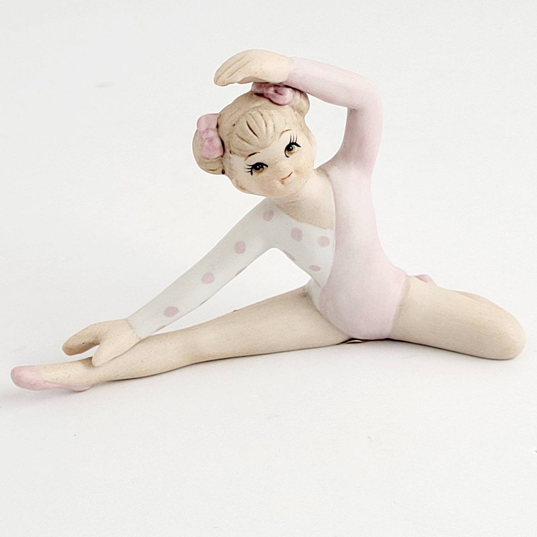 Vintage 1990lefton 07531 Gymnast Tumbler Acrobat Girl Figurine Ceramic