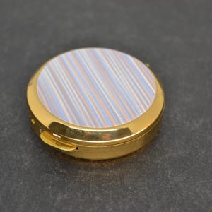 golden pillbox, vintage, golden pillbox, new vintage pillbox, collectible pillbox, women&#39;s gift, collector&#39;s gift, vintage pill box