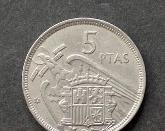 1957年スペイン硬貨50ペセタ - フランシスコ・フランコ、星付き50