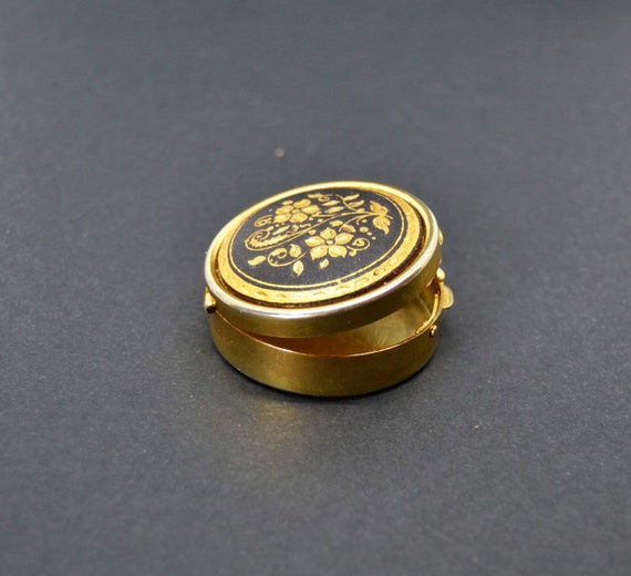 Damascene Pill Box, Vintage Damascene Pill Box, V… - image 6