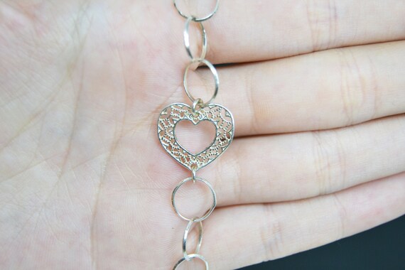 Vintage Heart Sterling Silver 925 Diamond Signed DK CU