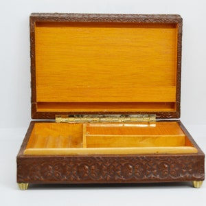 carillon per sigari, bella scatola di sigari musicali per libri vintage. Carillon, scatola di sigari per libri in legno e pelle