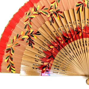 Holzfächer, Vintage-Fächer, Damen-Fächer, Fächer aus Spanien, Faltfächer, Sammelfächer, Design-Fächer, Fächer