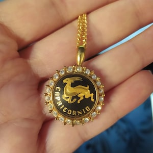Capricorn pendants, damasquinado pendants, Toledo Spain