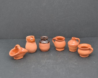 kleiminiaturen voor poppenhuis, keramische miniaturen, poppenhuis, poppenhuiskeuken, handgemaakt, poppenhuis