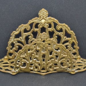 Soporte de carta de latón antiguo, soporte de carta de latón , almacenamiento de escritorio, decoración de mesa, decoración