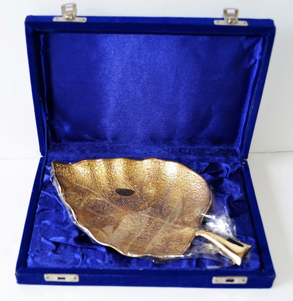 Gold Leaf Plate, Plate to Decorate, Gold Plate, Gold Leaf, Dressing Table Decoration, Vintage Decoration, 24 Carat Plating, Gold Decoration