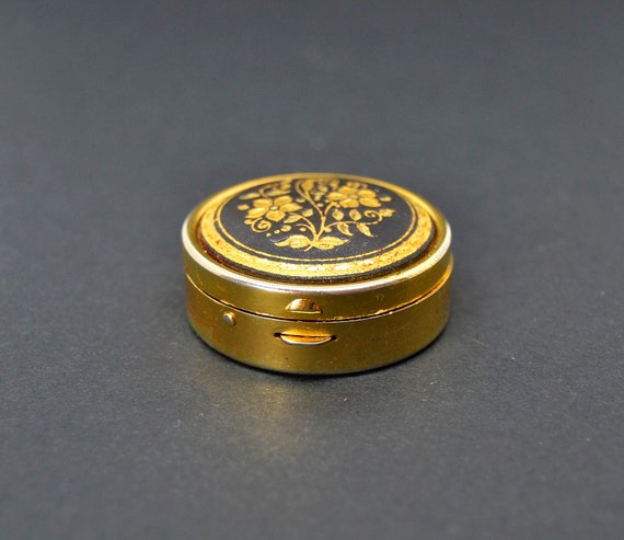 Damascene Pill Box, Vintage Damascene Pill Box, V… - image 2