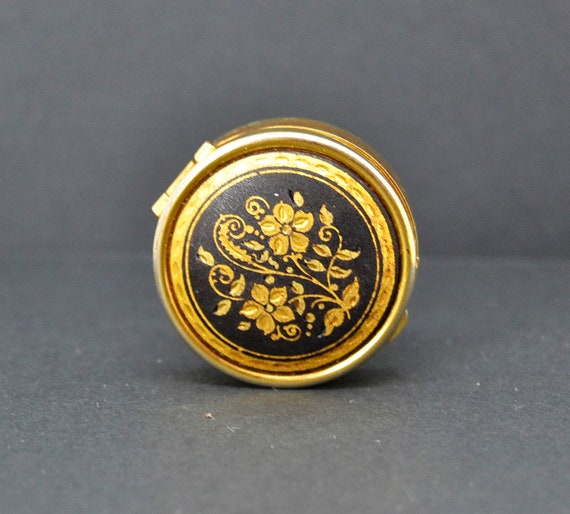 Damascene Pill Box, Vintage Damascene Pill Box, V… - image 4