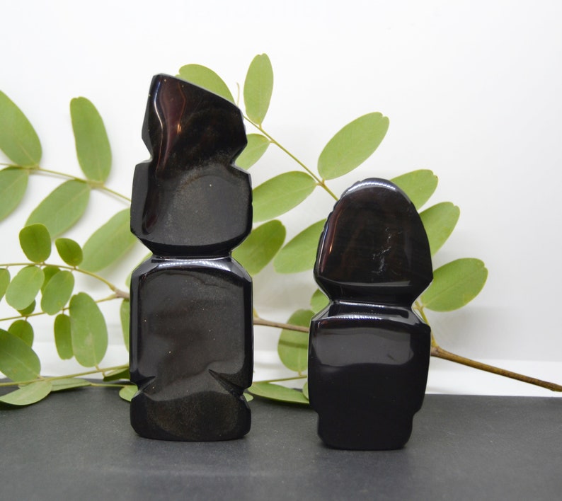 Mexico Warrior in golden obsidian Golden Obsidian Lot Mayan Aztec ...