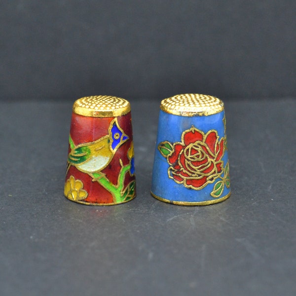 Cloisonne Thimbles Etsy