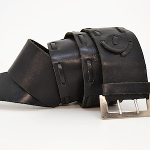 Black Leather Belt – Handmade, Stylish and Durable