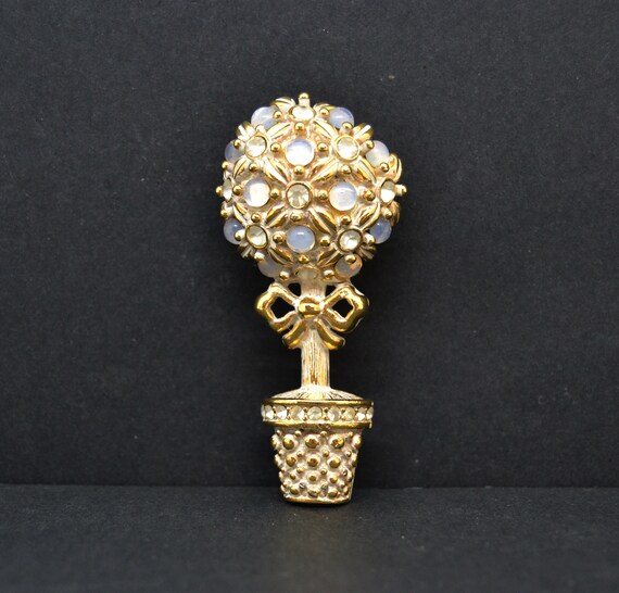 Broche Vintage Monet - épingle Fleur En Acier Plaqué Or, Sans Emballage