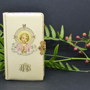 First Communion Book 1957, Ancient Divine Jesus Missal, First Communion Missal, Christian Book, Prayer Book in Spanish, Miniature Book