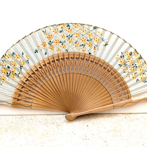 Holzfächer, Vintage-Fächer, Damen-Fächer, Fächer aus Spanien, Faltfächer, Sammelfächer, Design-Fächer, Fächer