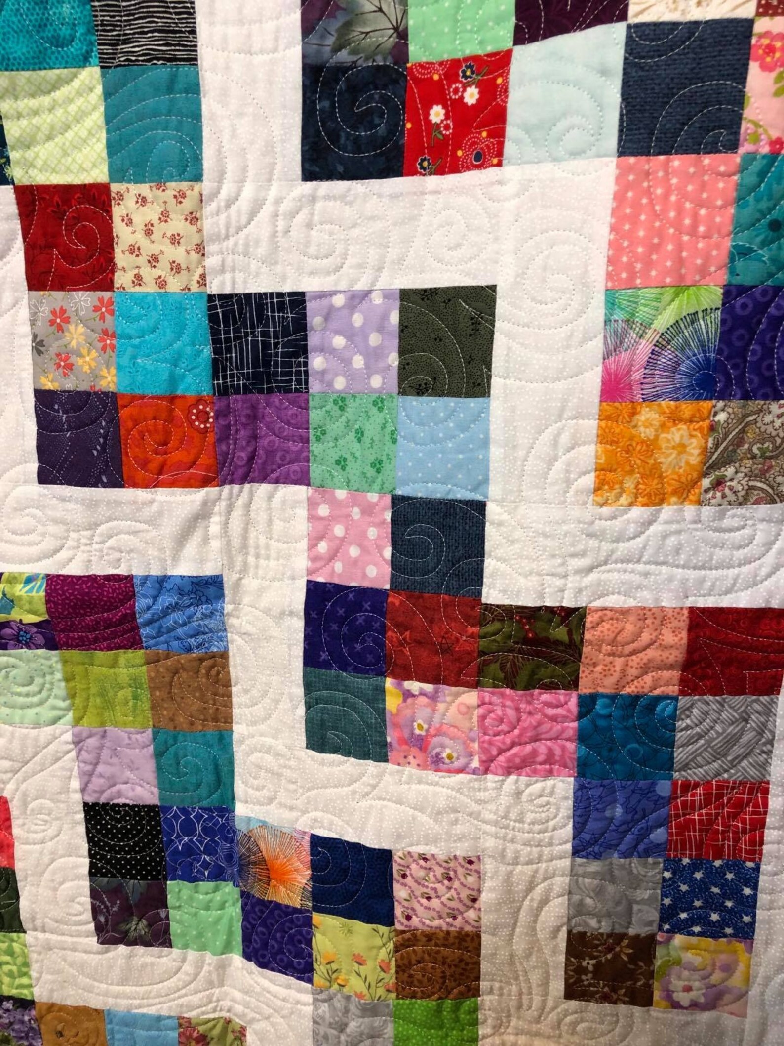 Handmade Quilt - Scrappy Zig Zag Quilt - Etsy