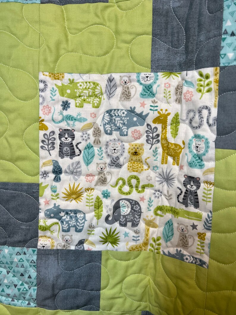 Baby Quilt - Safari Animals Quilt - Handmade - Etsy