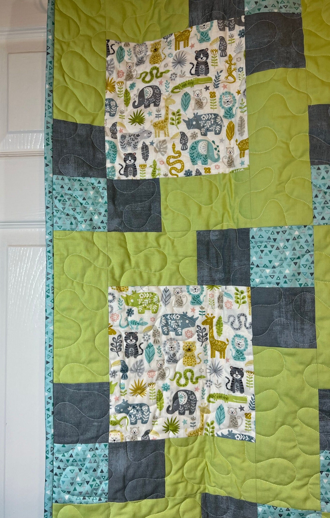 Baby Quilt - Safari Animals Quilt - Handmade - Etsy