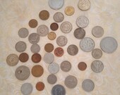 Lot of 40 pcs VINTAGE world antique vintage coins, Big money, Giant Coin, Your Choice, Lucky Penny, Big Coin, old money, penny Quarter dime