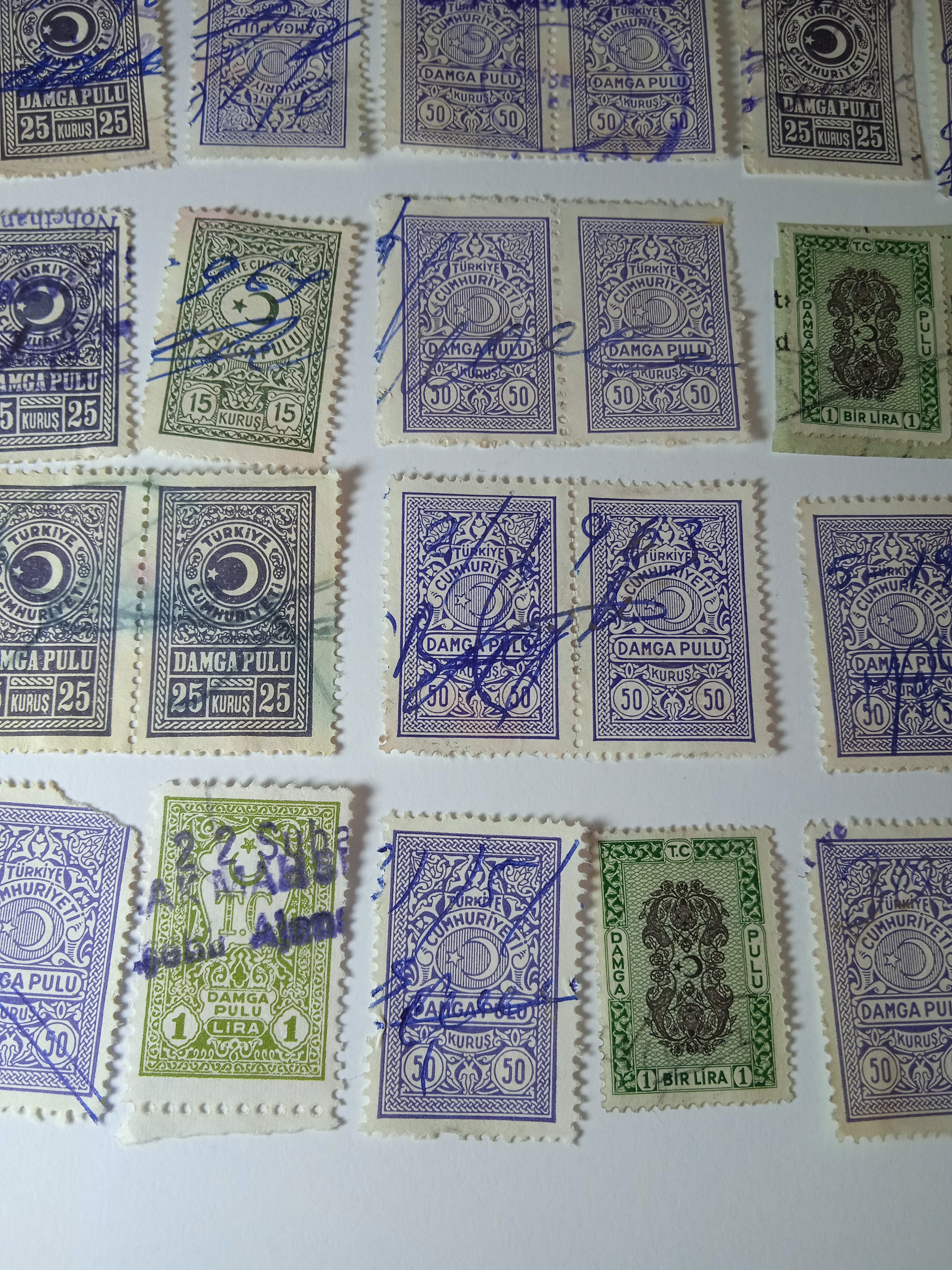 Lot of 50 Vintage Turkey postage stamps Colletibles ephemera Etsy