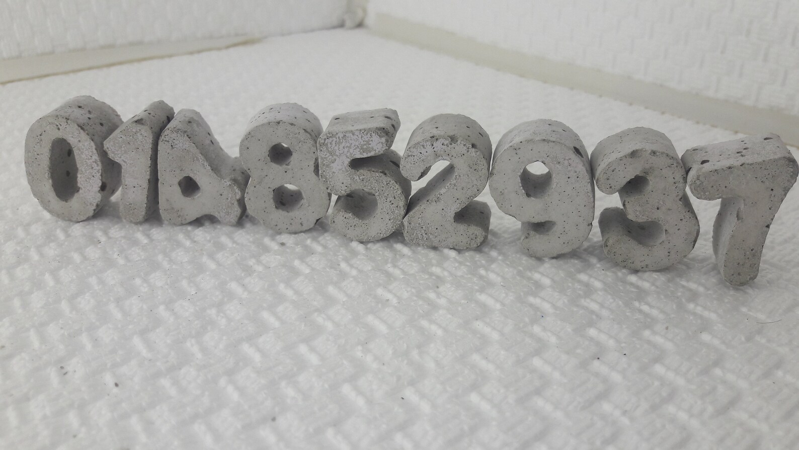 Concrete Numbers Small Numbers in Natural Concrete Concrete Etsy