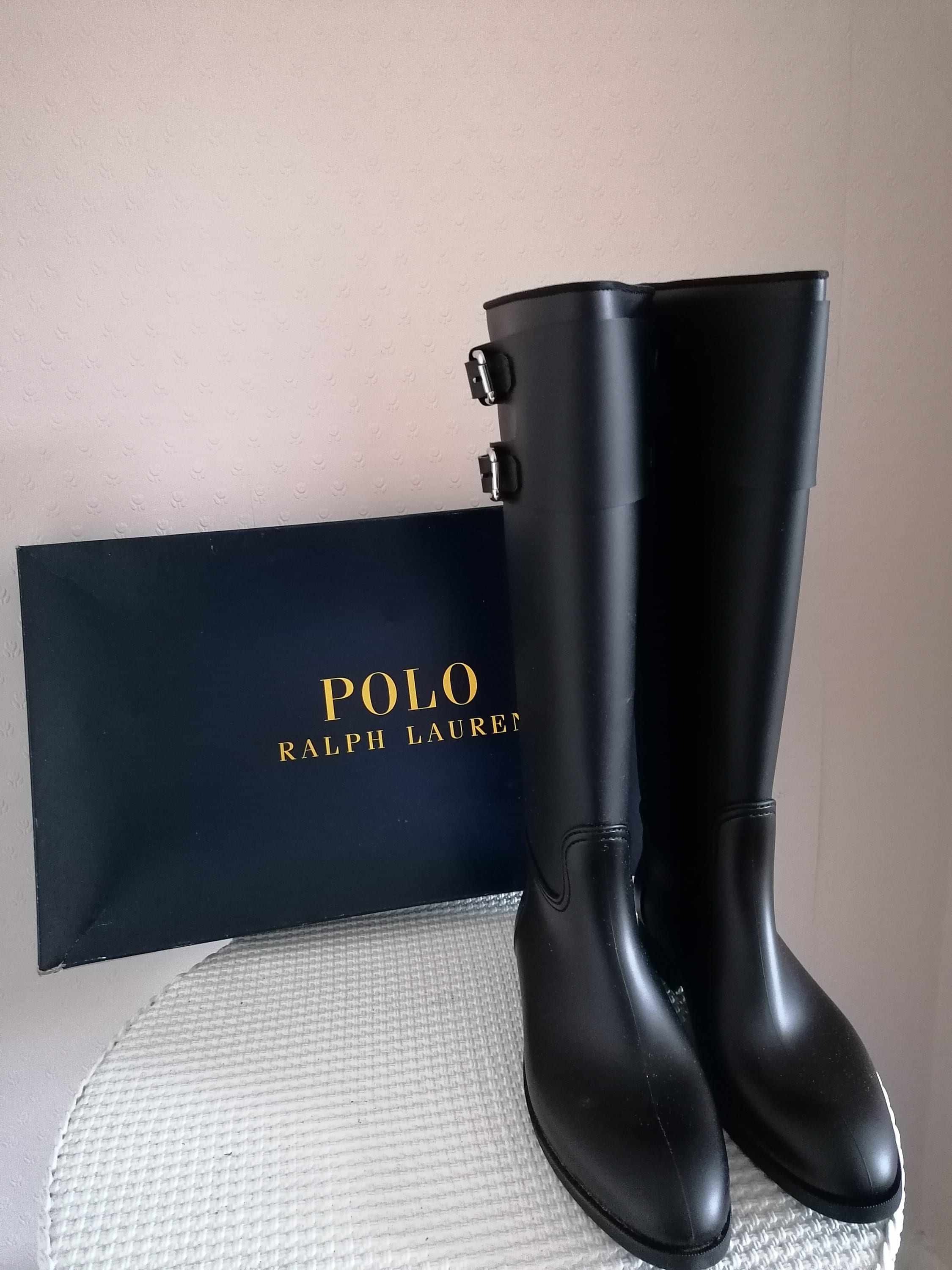 Designer Polo Ralph Lauren Rubber Riding Boots. Made in Italy. - Etsy