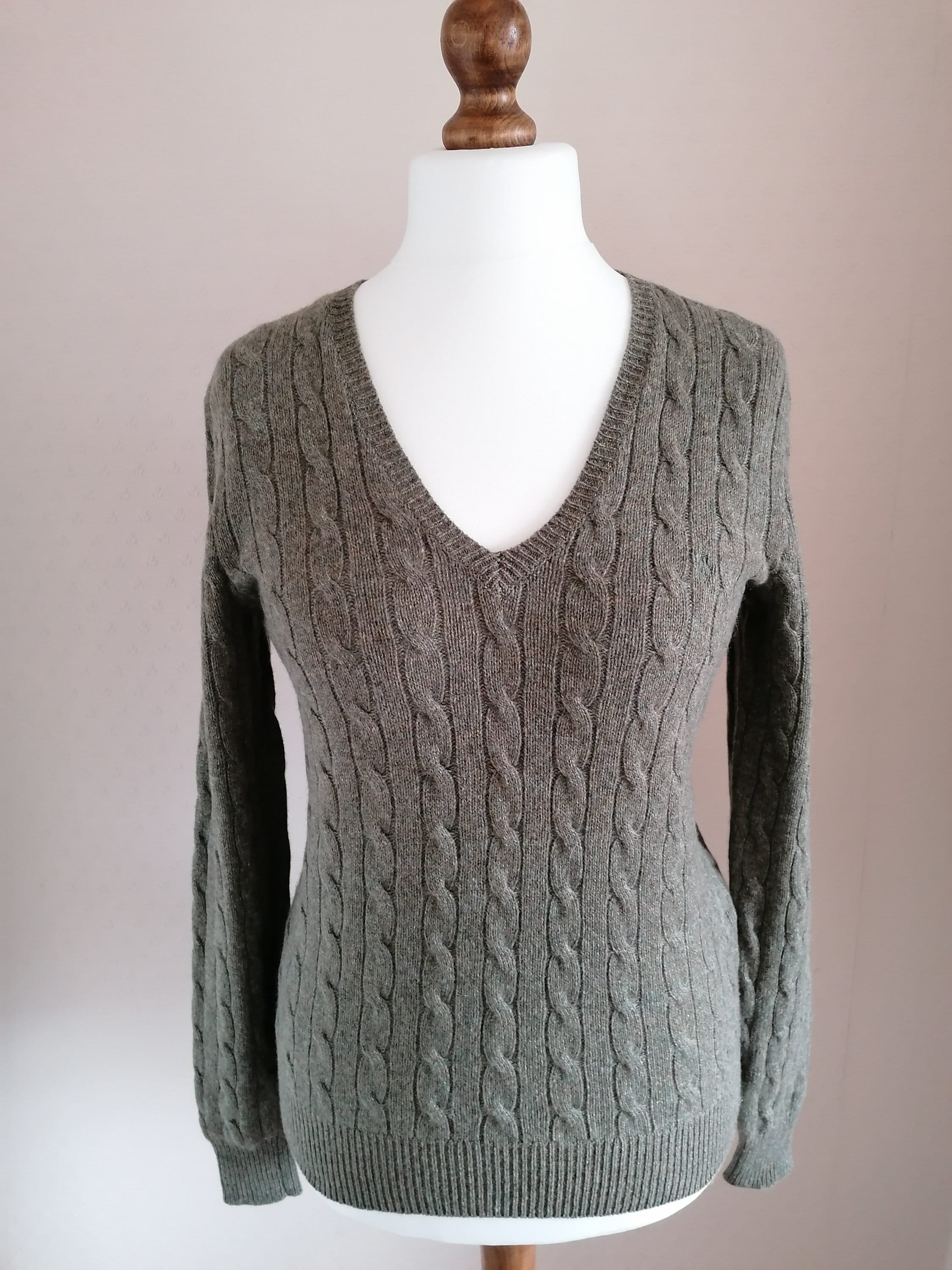 Polo Ralph Lauren Women's Wool Cashmere Cable Knit Sweater 