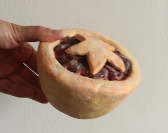 Made to order- Handmade New Giant Fake Mince Pie Christmas Sculpture Fake Food candy Home Decor Art Prop Cosplay Unusual Weird Gifts Cosplay