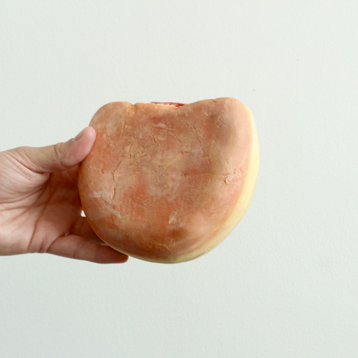 MADE TO ORDER Handmade New Giant Half Eaten Jam Donut Sculpture Fake