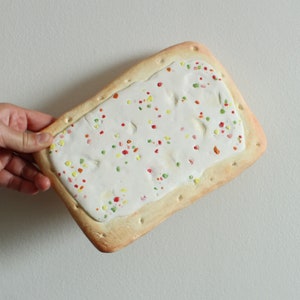 MADE TO ORDER Giant Strawberry Iced Pop Tart Home Decor Props Giant Food Sculpture Hand Made One of a Kind Unusual American Fake Food Art