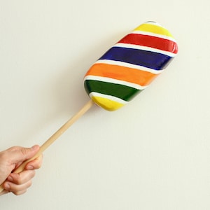 Handmade Giant Rainbow Rock Style Lollypop Home Decor  Cosplay Prop NHS LGBTQ